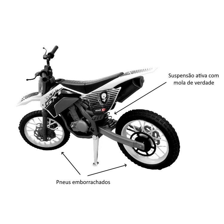 Moto de Brinquedo Rally Realista Super Cross SXT Cor Sortida